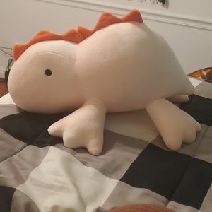 Pink Dino weighted stuffed animal